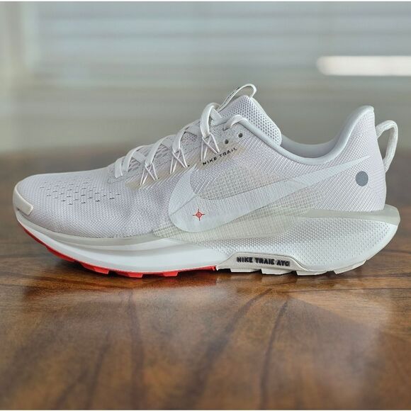 Nike ReactX Pegasus Trail 5 Hiking Running Shoes Women's 11.5 White Sail Red New - Picture 7 of 15